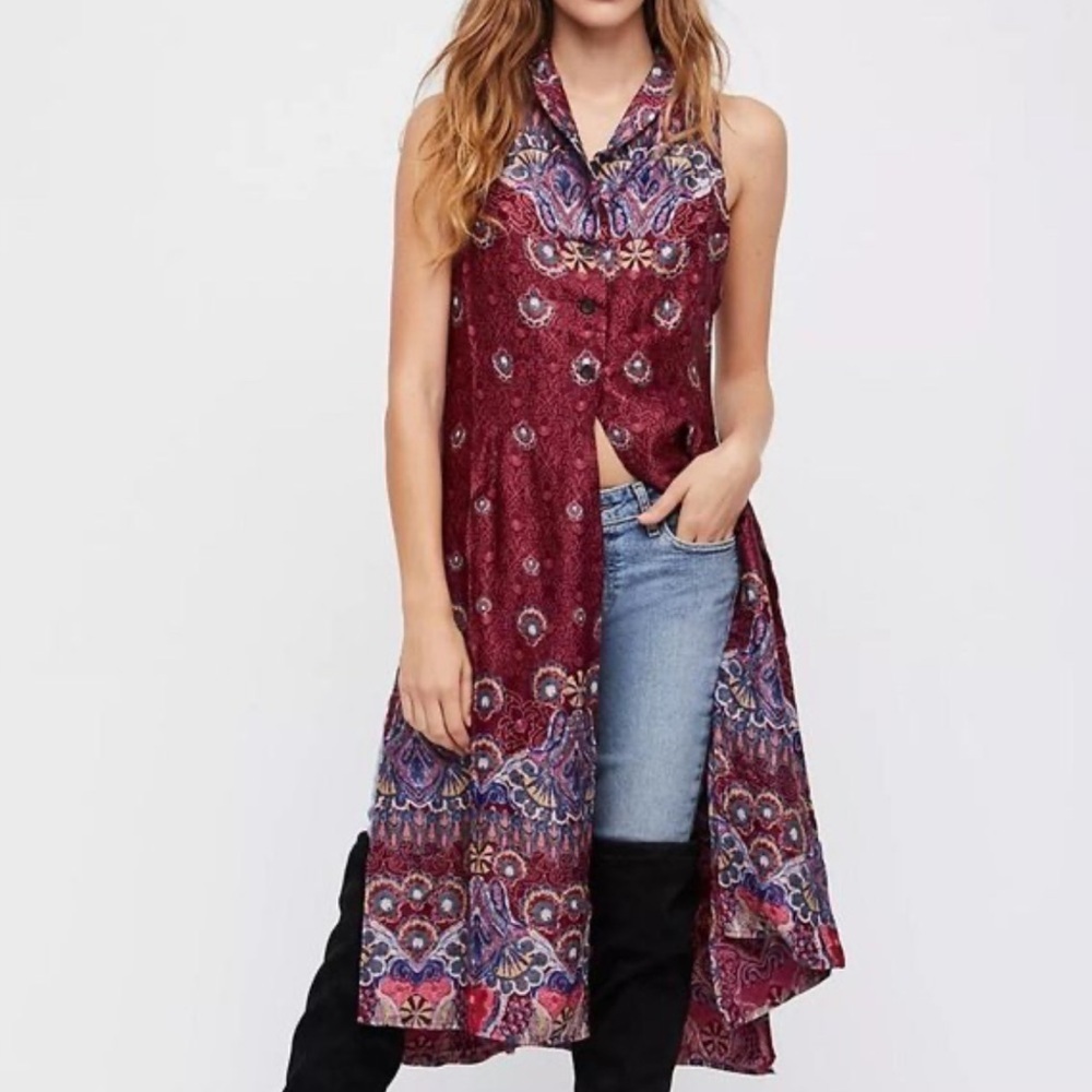 FREE PEOPLE Maxi Vest Dress Size Medium